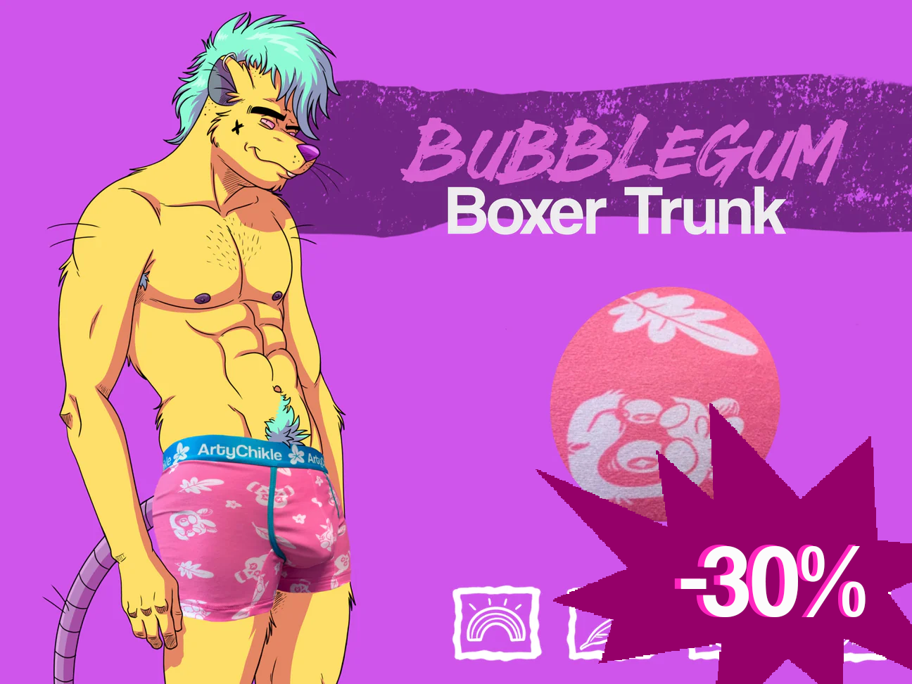 BubbleGum Boxer Trunk